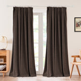 Avenna Woven Linen-like Texture Curtain Pleated