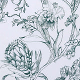 H.VERSAILTEX 100% Blackout Curtains Camellia Floral Printed Drapes Leah Floral Thermal Bedroom Curtains for Living room with Black Liner 2 Panels,52" x 96",Teal