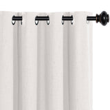H.VERSAILTEX Natural Linen Blackout Curtains Set of 2 Panels, 100% Completely Blackout Curtains for Sliding Glass Door/Patio (52" x 96", Natural)