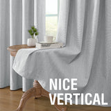 H.VERSAILTEX 100% Blackout Curtain Linen Textured Chenille Grommet Thermal Curtains for Bedroom Light-Blocking (2 Panels, 52" x 96", Glacier Gray)