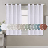 Light Filtering Linen Textured Curtains Grommet Curtains