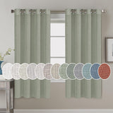 Light Filtering Linen Textured Curtains Grommet Curtains