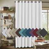 Faux Linen Blackout Thermal Insulated Grommet Curtain