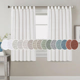 Natural Linen Tab Top Curtains Semi Sheer Curtains