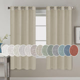 Light Filtering Linen Textured Curtains Grommet Curtains