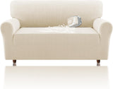 H.VERSAILTEX Jacquard Waterproof Sofa Slipcover – Stretch Couch Cover with Elastic Bottom