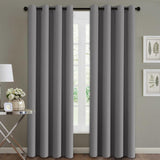 Blackout Curtains Thermal Insulated Grommet Top Solid Color Curtains