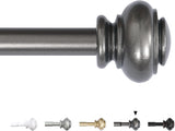 H.VERSAILTEX Fenstervorhangstangen für Fenster von 48 bis 84 Zoll, verstellbar, dekorativ, 3/4 Zoll Durchmesser, Einzelfenster-Vorhangstangen-Set mit klassischen Endstücken 
