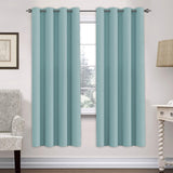 Blackout Curtains Thermal Insulated Grommet Top Solid Color Curtains