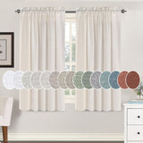 Natural Linen Rod Pocket Curtains Semi Sheer Curtains