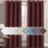 Faux Linen Blackout Thermal Insulated Grommet Curtain