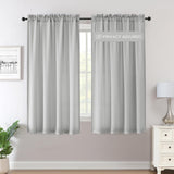 H.VERSAILTEX Sheer Curtains 84 inches Long Non-See-Through Farmhouse Curtains for Living Room Light Filtering Semi Sheer Panels for Bedroom Privacy Window Drapes 2 Panels Rod Pocket, Beige