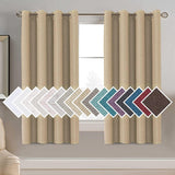 Faux Linen Blackout Thermal Insulated Grommet Curtain