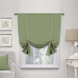Valances Tie Up Curtains Roman Balloon Blind Rod Pocket Short Curtain