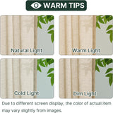 H.VERSAILTEX Linen French Door Curtains Semi Sheer Light Reducing Privacy Doors Window Cover with Tieback | Rod Pocket 1 Panel Door Shades for Glass Living Room Doorways,52" W x 72" L,Linen