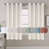 Light Filtering Linen Textured Curtains Grommet Curtains