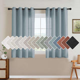 H.VERSAILTEX Natural Linen Curtains 63 inches Long for Living Room 2 Panels Back Tab Loop Pocket Textured Light Filtering Semi Sheer Curtains Rustic Farmhouse Boho Curtain for Bedroom, Sea Grass
