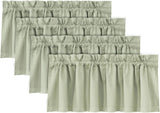 H.VERSAILTEX 100% Blackout Valances for Windows Kitchen Window Rod Pocket Privacy Decorative Curtains 2 Pack