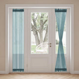 H.VERSAILTEX Linen French Door Curtains Semi Sheer Light Reducing Privacy Doors Window Cover with Tieback | Rod Pocket 1 Panel Door Shades for Glass Living Room Doorways,52" W x 72" L,Linen