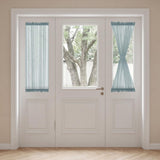 H.VERSAILTEX Linen French Door Curtains Semi Sheer Light Reducing Privacy Doors Window Cover with Tieback | Rod Pocket 1 Panel Door Shades for Glass Living Room Doorways,52" W x 72" L,Linen