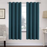 Blackout Curtains Thermal Insulated Grommet Top Solid Color Curtains