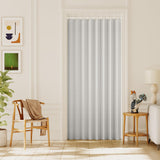 H.VERSAILTEX 100% Blackout Linen Curtain Accordion Door Curtains for Doorway Privacy Folding Closet Door Curtain Room Divider Sliding Door Shade with Hooks, 1 Panel, W55 x L78, Heather Taupe