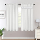 H.VERSAILTEX Sheer Curtains 84 inches Long Non-See-Through Farmhouse Curtains for Living Room Light Filtering Semi Sheer Panels for Bedroom Privacy Window Drapes 2 Panels Rod Pocket, Beige