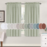 Natural Linen Rod Pocket Curtains Semi Sheer Curtains