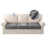 H.VERSAILTEX Waterproof Sofa Seat Cushion Covers Sofa Covers for Seating Couch Cushion Slipcover Protectors Non Slip Cushion Cover, Made of Looped Fleece Fabric Durable Sturdy (3 Pack, Caramel)