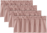 H.VERSAILTEX 100% Blackout Valances for Windows Kitchen Window Rod Pocket Privacy Decorative Curtains 2 Pack