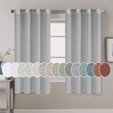 Light Filtering Linen Textured Curtains Grommet Curtains