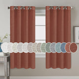 Light Filtering Linen Textured Curtains Grommet Curtains