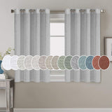 Light Filtering Linen Textured Curtains Grommet Curtains