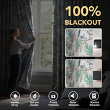 H.VERSAILTEX Floral 100% Blackout Vintage Curtains Patterned Thermal Insulated Grommet Window Drapes