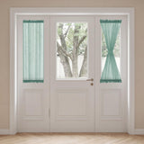 H.VERSAILTEX Linen French Door Curtains Semi Sheer Light Reducing Privacy Doors Window Cover with Tieback | Rod Pocket 1 Panel Door Shades for Glass Living Room Doorways,52" W x 72" L,Linen