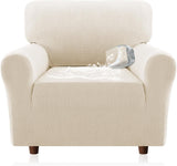 H.VERSAILTEX Jacquard Waterproof Sofa Slipcover – Stretch Couch Cover with Elastic Bottom