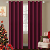 Blackout Curtains Thermal Insulated Grommet Top Solid Color Curtains