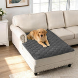 H.VERSAILTEX Couch Cover Chenille Pet Fuzzy Sofa Covers for 3 Cushion Couch Anti Slip Washable Sofa Slipcovers with Strap Soft Couch Protector Cover for Dogs Cats Kids(36" x 74",Khaki)