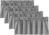 H.VERSAILTEX 100% Blackout Valances for Windows Kitchen Window Rod Pocket Privacy Decorative Curtains 2 Pack