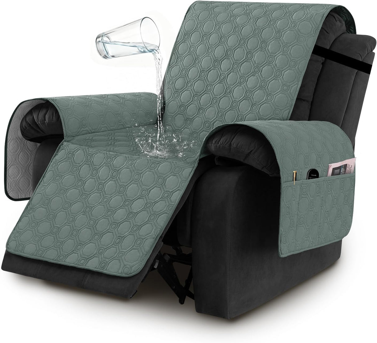 H.VERSAILTEX 100% Waterproof Recliner Chair Cover Non Slip Stay in Place with Pocket