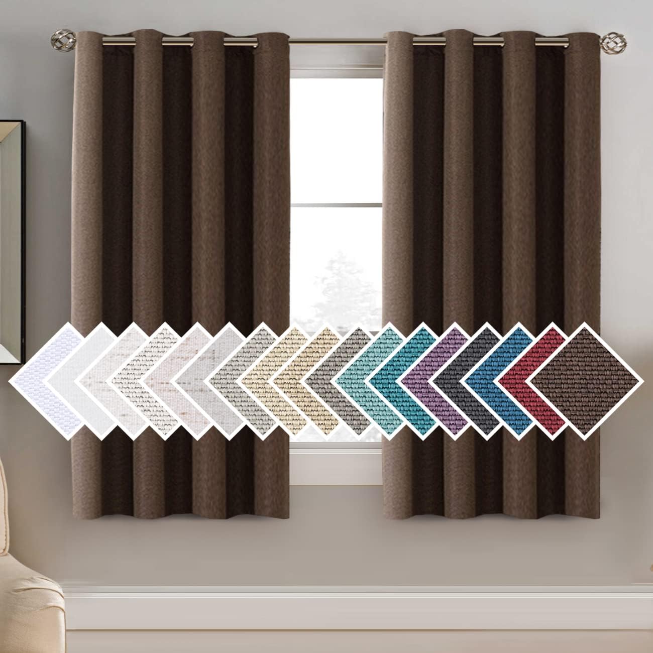 Linen Blackout Thermal Insulated Grommet Curtain