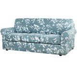 H.VERSAILTEX Super Stretch 3 Pieces Sofa Covers for 2 Cushion Couch Covers Sofa Slipcovers Feature Soft Thick Bouncy Modern Style with Individual Cushion Covers Pet Friendly - Loveseat, Aqua