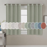 Light Filtering Linen Textured Curtains Grommet Curtains