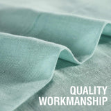H.VERSAILTEX Linen Sheer Curtains 84 Inch Length Semi Sheer Curtains for Living Room Light Filtering Curtains, 2 Panels (52" W x 84" L, Sea Mist)