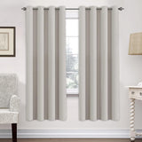 Blackout Curtains Thermal Insulated Grommet Top Solid Color Curtains