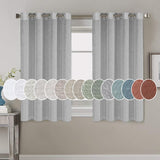 Light Filtering Linen Textured Curtains Grommet Curtains