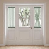 H.VERSAILTEX Linen French Door Curtains Semi Sheer Light Reducing Privacy Doors Window Cover with Tieback | Rod Pocket 1 Panel Door Shades for Glass Living Room Doorways,52" W x 72" L,Linen