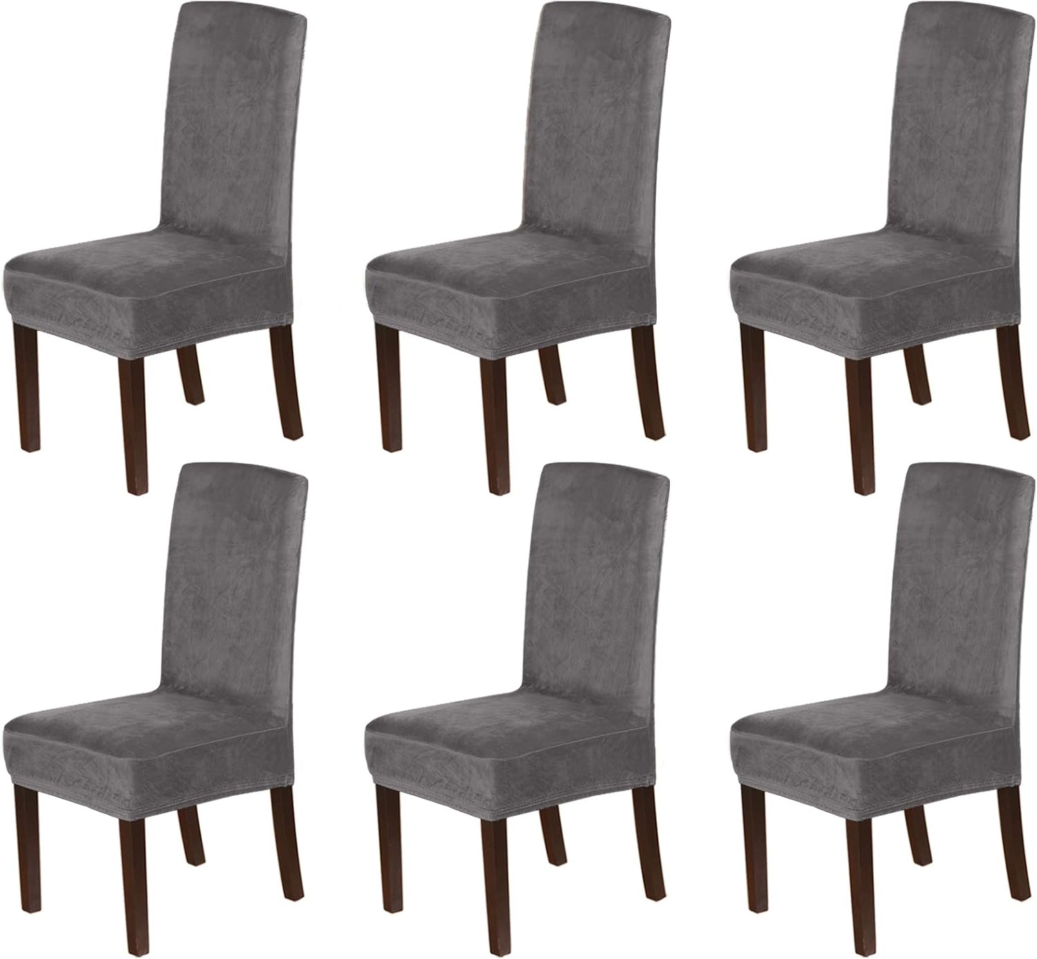 H.VERSAILTEX Velvet Dining Chair Covers Stretch Parson Chair Slipcovers, Set of 2