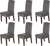 H.VERSAILTEX Velvet Dining Chair Covers Stretch Parson Chair Slipcovers, Set of 2