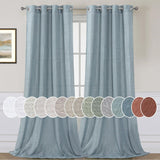 Light Filtering Linen Textured Curtains Grommet Curtains